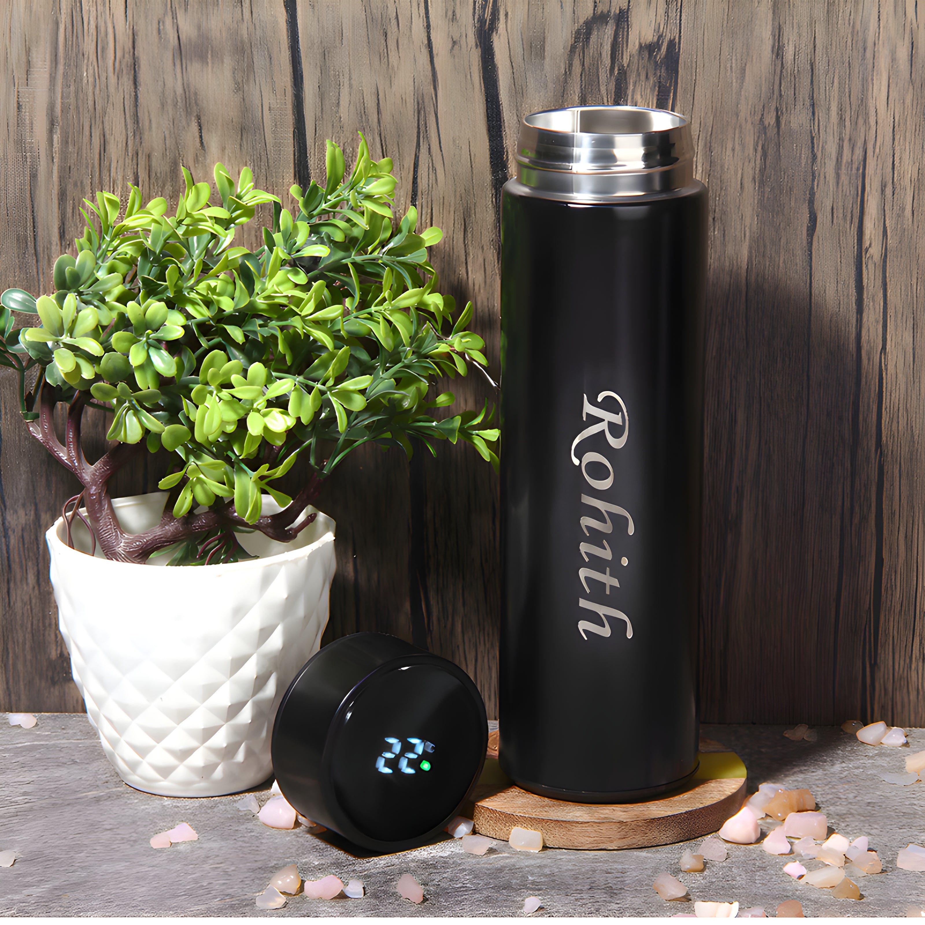 0726 Customized/Personalized Stainless Steel Smart Water Bottle with Smart LCD Temperature Touch | Gifting Custom Name Water Bottle | Gifts for Boyfriend/Girlfriend/Employee | 500ML 0726 Customized/Personalized Stainless Steel Smart Water Bottle with Smart LCD Temperature Touch | Gifting Custom Name Water Bottle | Gifts for Boyfriend/Girlfriend/Employee | 500ML
